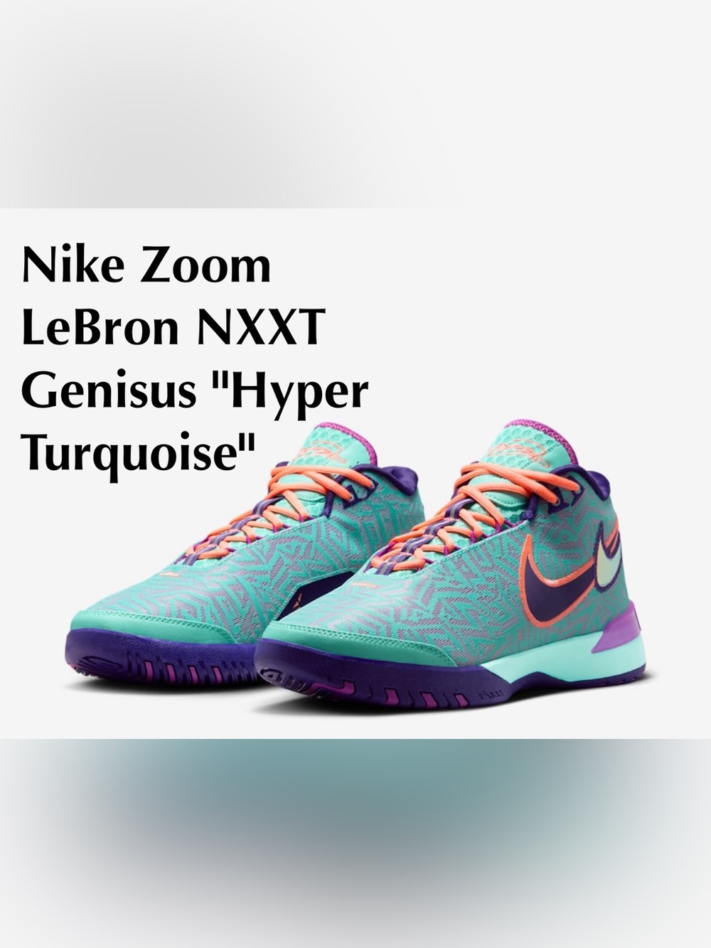 BRAND NEW Nike Zoom LeBron NXXT Genisus Hyper Turquoise Men's Size 11